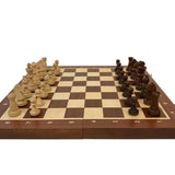 Jeu d'échecs - Coffre Acajou - Lettré-Chiffré - Coffret d'échecs et jeu d'échecs ensemble classique de voyage en bois