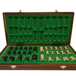 Jeu d'échecs - Coffre Acajou - Lettré-Chiffré - Coffret d'échecs et jeu d'échecs ensemble classique de voyage en bois