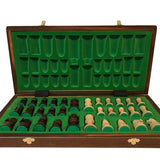 Jeu d'échecs - Coffre Acajou - Lettré-Chiffré - Coffret d'échecs et jeu d'échecs ensemble classique de voyage en bois