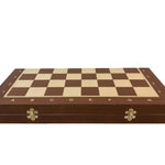 Jeu d'échecs - Coffre Acajou - Lettré-Chiffré - Coffret d'échecs et jeu d'échecs ensemble classique de voyage en bois