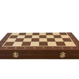 Jeu d'échecs - Coffre Acajou - Lettré-Chiffré - Coffret d'échecs et jeu d'échecs ensemble classique de voyage en bois