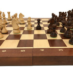 Jeu d'échecs - Coffre Acajou - Lettré-Chiffré - Coffret d'échecs et jeu d'échecs ensemble classique de voyage en bois