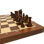 Jeu d'échecs - Coffre Acajou - Lettré-Chiffré - Coffret d'échecs et jeu d'échecs ensemble classique de voyage en bois