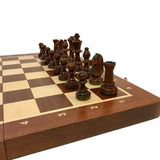 Jeu d'échecs - Coffre Acajou - Lettré-Chiffré - Coffret d'échecs et jeu d'échecs ensemble classique de voyage en bois