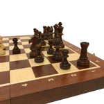 Jeu d'échecs - Coffre Acajou - Lettré-Chiffré - Coffret d'échecs et jeu d'échecs ensemble classique de voyage en bois