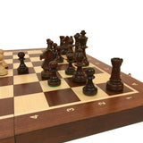 Jeu d'échecs - Coffre Acajou - Lettré-Chiffré - Coffret d'échecs et jeu d'échecs ensemble classique de voyage en bois
