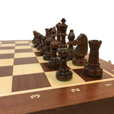 Jeu d'échecs - Coffre Acajou - Lettré-Chiffré - Coffret d'échecs et jeu d'échecs ensemble classique de voyage en bois
