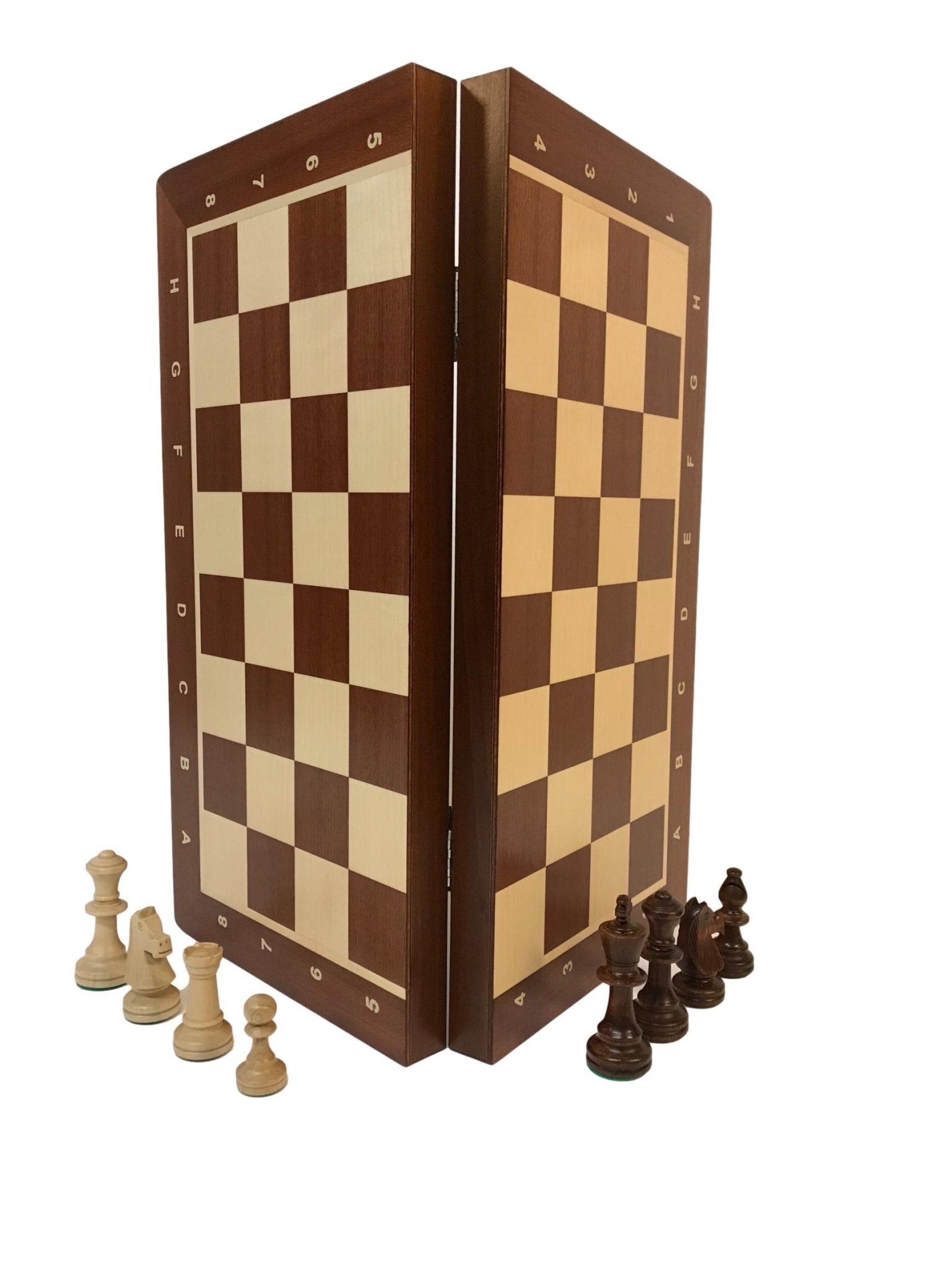 Jeu d'échecs - Coffre Acajou - Lettré-Chiffré - Coffret d'échecs et jeu d'échecs ensemble classique de voyage en bois