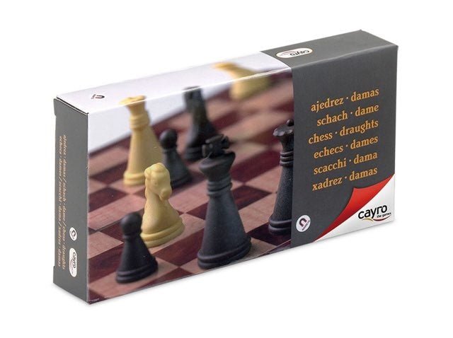 Jeu d'échecs de voyage en plastique magnétique - PM - 17 x 9 cm - jeu d'échecs de voyage - Rouge et Noir