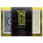 Kem double poker - index Jumbo - Black / Gold - cartes de poker - Rouge et Noir