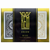 Kem double poker - index Jumbo - Black / Gold - cartes de poker - Rouge et Noir