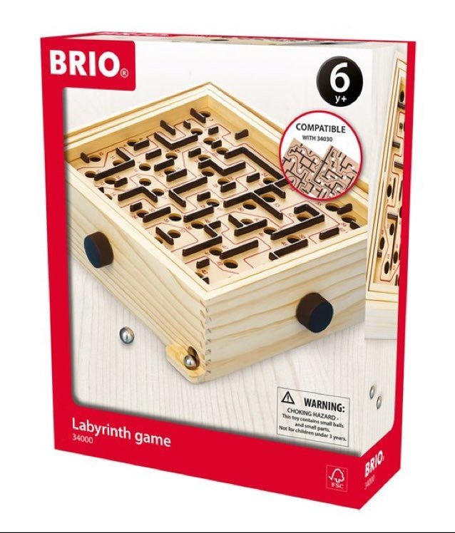 Labyrinthe Brio - Classique - Jeu d'adresse en bois cadeau bel objet cadeau - 12a - Rouge et Noir