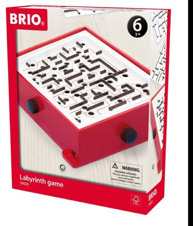 Labyrinthe Brio - Rouge - 3 plateaux - Jeu d'adresse en bois - Rouge et Noir