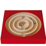 Labyrinthe Naef - Jeu d'adresse en bois jeu design cadeau sénior - Rouge et Noir