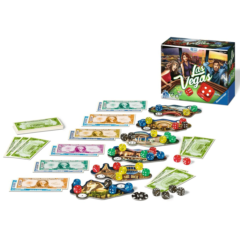 Las Vegas - Jeu de plateau de stratégie d'ambiance enfants - Rouge et Noir