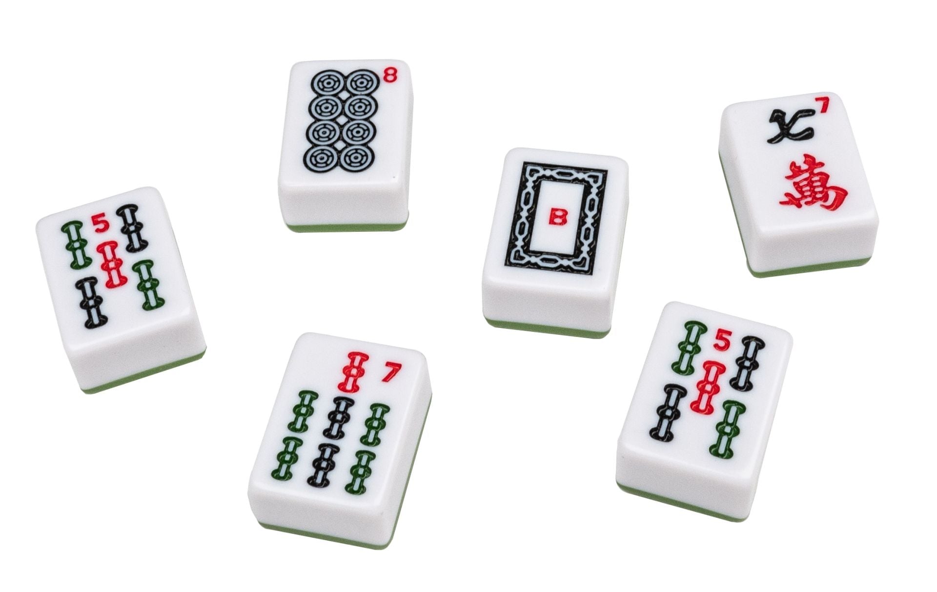 Mah - Jong - Coffret bois - Effet loupe - jeu traditionnel jeu de mah - jong - Rouge et Noir