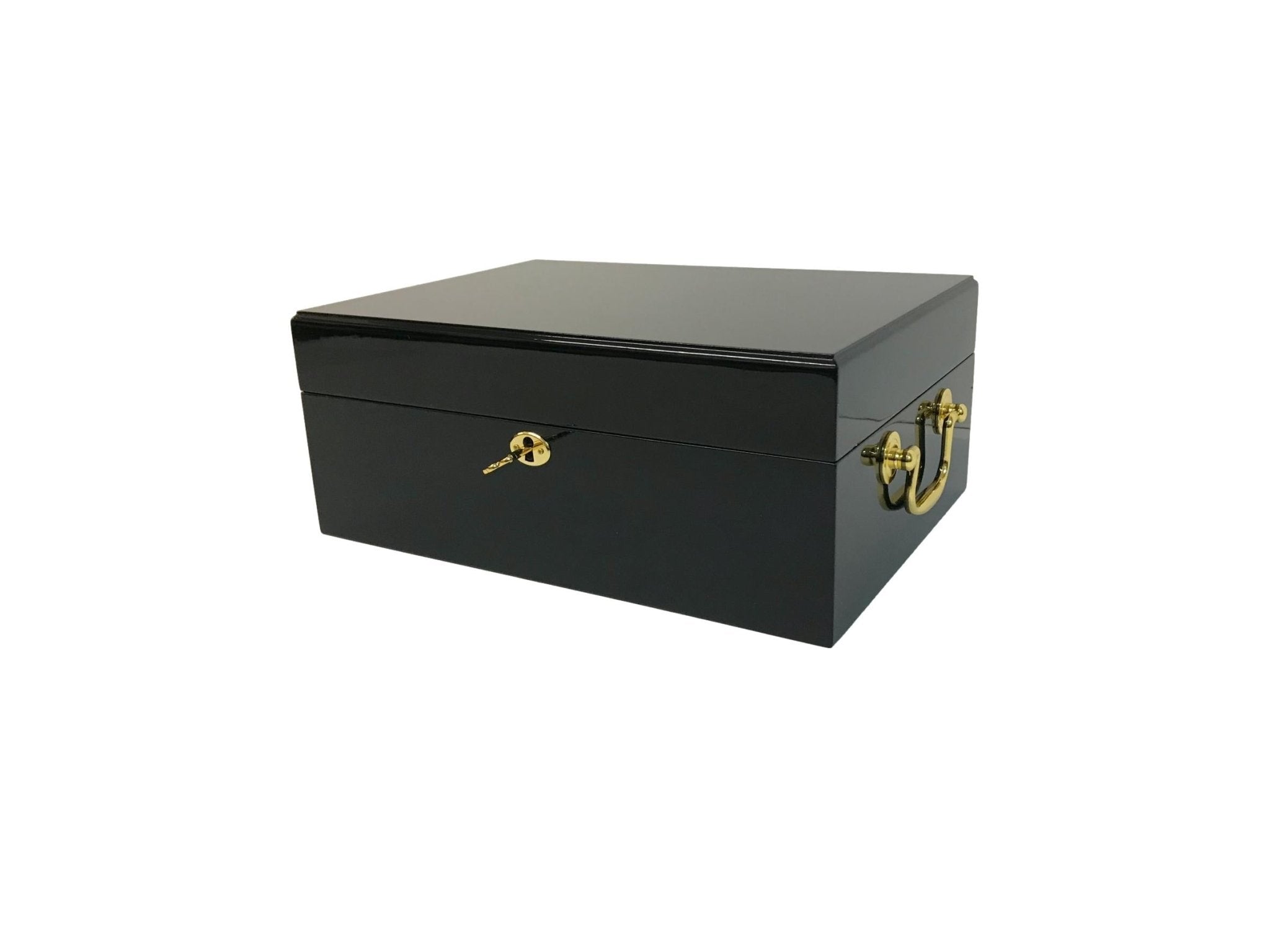 Mallette bois laqué noir vide - 500 jetons - accessoire de poker cadeau bel objet - Rouge et Noir