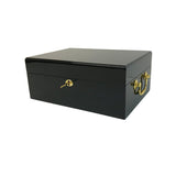Mallette bois laqué noir vide - 500 jetons - accessoire de poker cadeau bel objet - Rouge et Noir