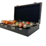 Mallette de 300 jetons - Bois - Sunshine - 14,5 gr - mallette de poker aluminium coffret de poker de luxe - Rouge et Noir