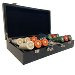 Mallette de 300 jetons - Bois - Sunshine - 14,5 gr - mallette de poker aluminium coffret de poker de luxe - Rouge et Noir