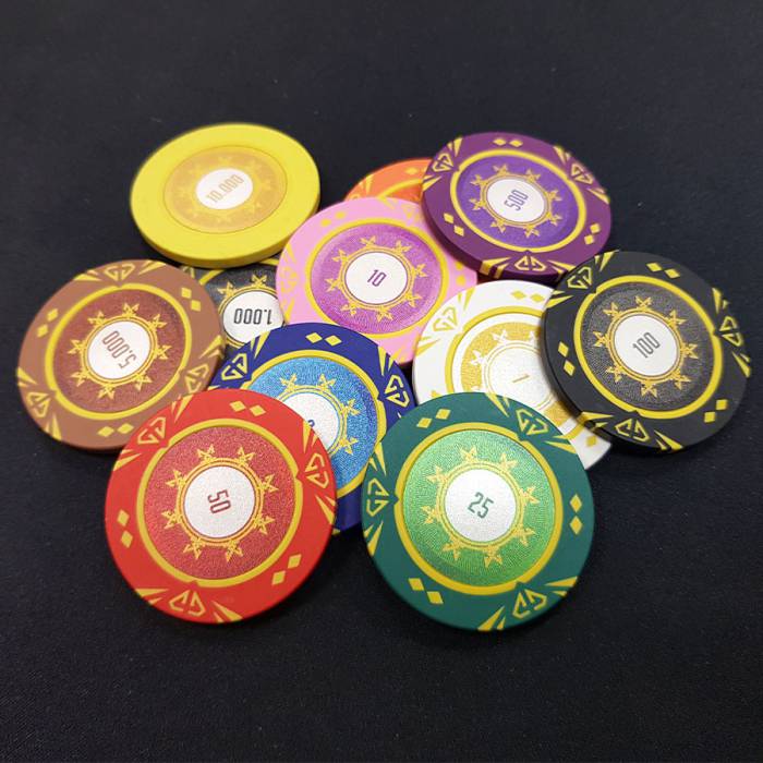 Mallette de 300 jetons - Style Wenge - jetons Sunshine - 14,5 gr - mallette de poker aluminium coffret de poker de luxe - Rouge et Noir