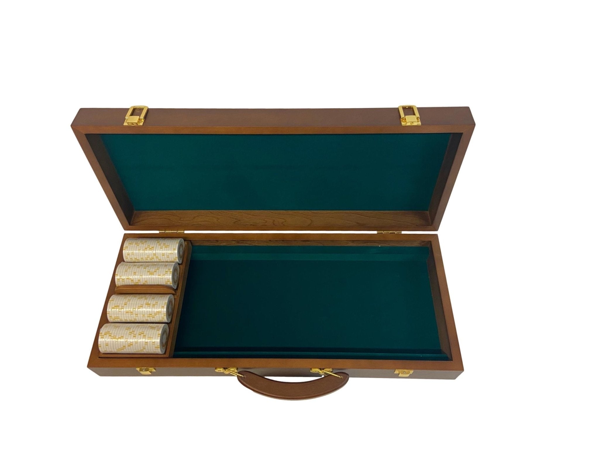 Mallette de 500 jetons - Bois avec racks - Sunshine - 14,5 gr - mallette de poker en aluminium coffret de poker de luxe cadeau bel objet - Rouge et Noir