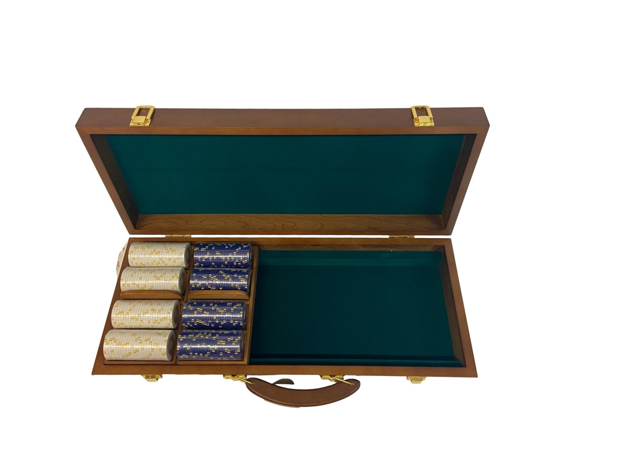 Mallette de 500 jetons - Bois avec racks - Sunshine - 14,5 gr - mallette de poker en aluminium coffret de poker de luxe cadeau bel objet - Rouge et Noir