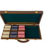 Mallette de 500 jetons - Bois avec racks - Sunshine - 14,5 gr - mallette de poker en aluminium coffret de poker de luxe cadeau bel objet - Rouge et Noir