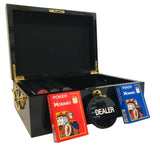 Mallette de 500 jetons - Bois laqué Noir - Sunshine - 14,5 gr - mallette de poker aluminium coffret de poker de luxe cadeau bel objet - Rouge et Noir