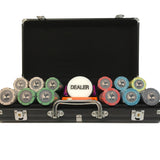 Mallette Poker - 300 jetons Céramique - coffret de poker de luxe cadeau bel objet - Rouge et Noir