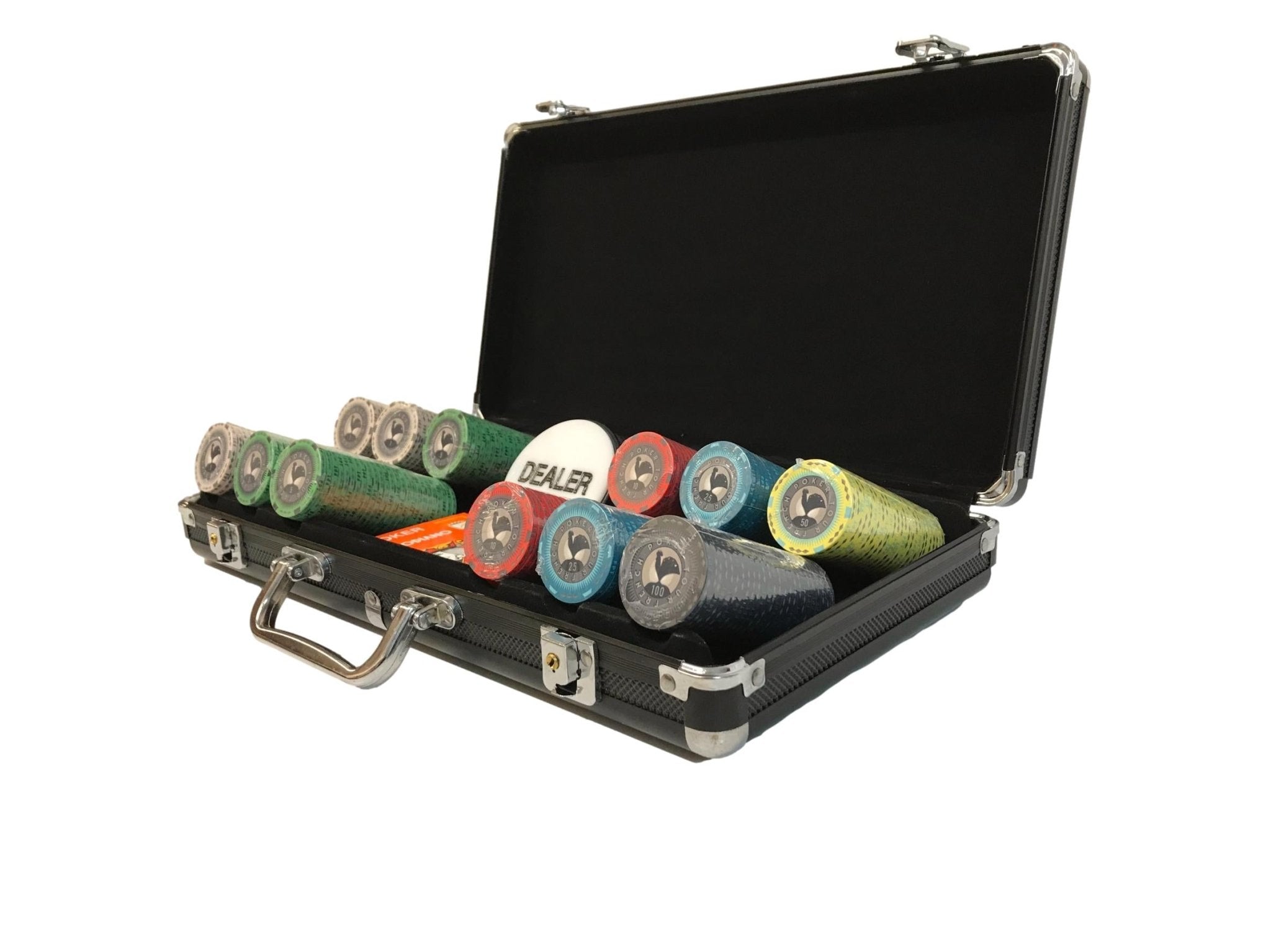 Mallette Poker - 300 jetons Céramique - coffret de poker de luxe cadeau bel objet - Rouge et Noir