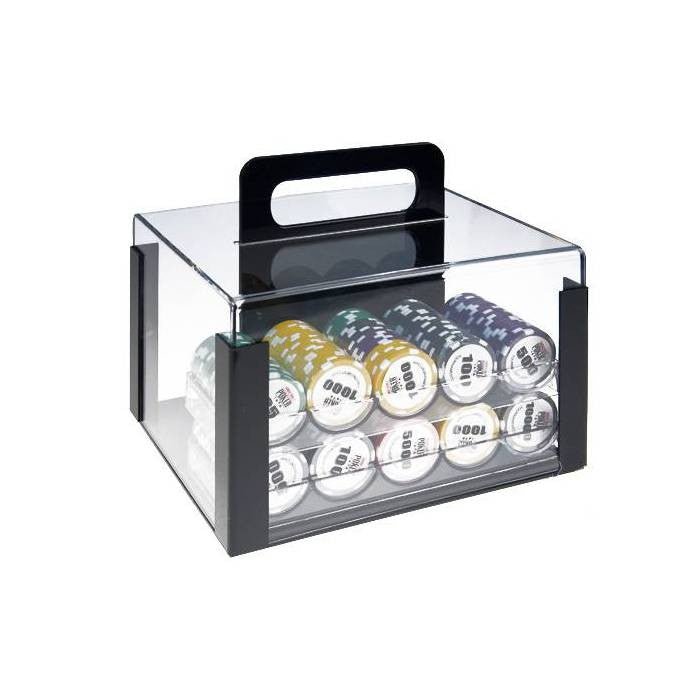 Mallette vide - Bird Cage 600 jetons - accessoire de poker - Rouge et Noir