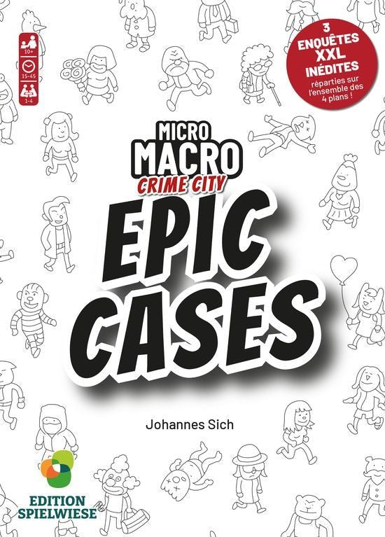 Micro Macro - Extension - Epic Cases - Jeu de plateau de stratégie coopératif - Rouge et Noir
