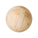Mini casse - tête 3D en bois - Boule - Casse - tête en bois - Rouge et Noir