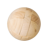 Mini casse - tête 3D en bois - Boule - Casse - tête en bois - Rouge et Noir
