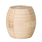 Mini casse - tête 3D en bois - Tonneau - Casse - tête en bois - Rouge et Noir