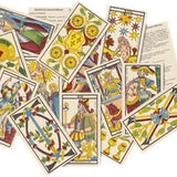 Mini Tarot de Marseille - jeu divinatoire - Rouge et Noir