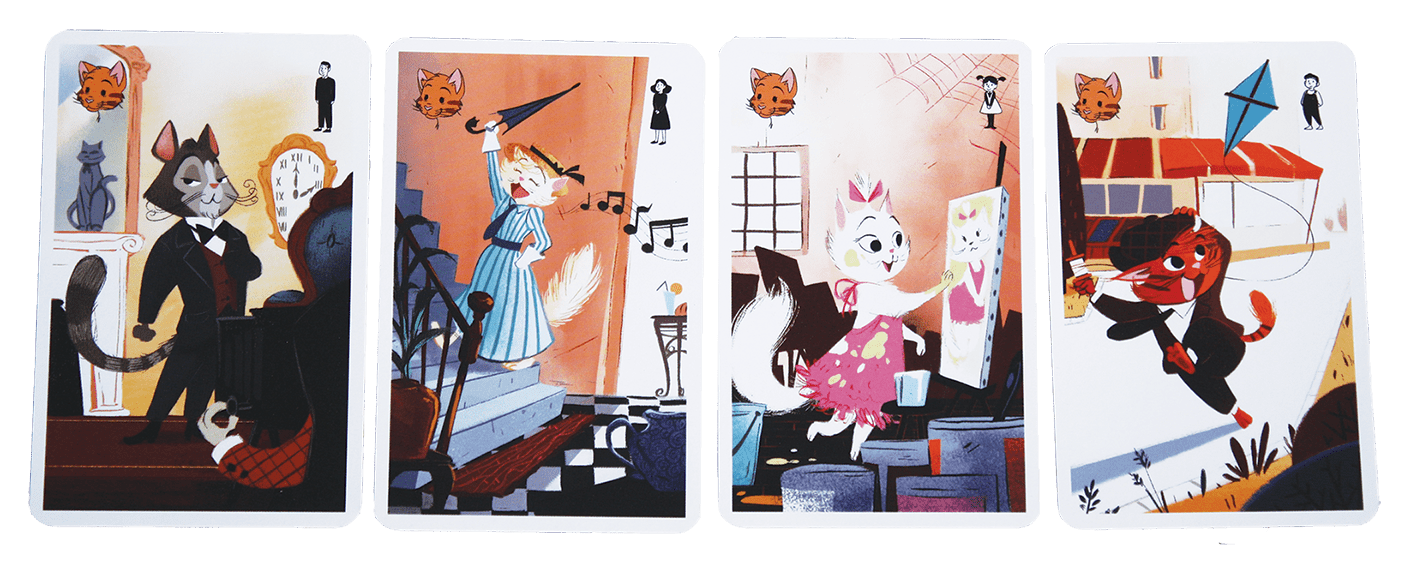 Mon premier jeu de familles - Cartes Enfants - Rouge et Noir