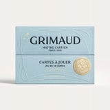 N°200 : Cartes à Jouer Grimaud 54 cartes - Nouvelle édition Luxe - Dos Bleu Dauphin - jeu de cartes coffret bridge à jouer coffret de cartes luxe - Rouge et Noir