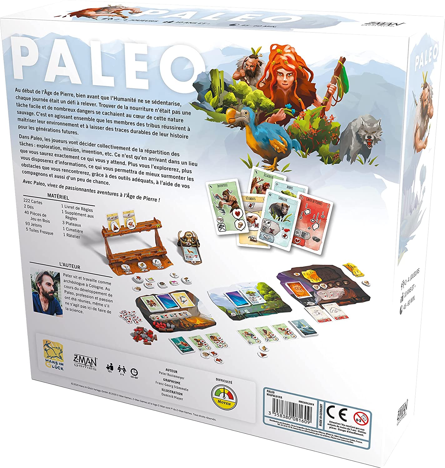 Paléo - Jeu de plateau de stratégie coopératif - Rouge et Noir
