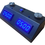 Pendule Echecs / Backgammon - Tactile - Noir LED Bleu - accessoire d'échecs pendule d'échecs - Rouge et Noir