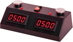 Pendule Echecs / Backgammon - Tactile - Noir LED Rouge - accessoire d'échecs pendule d'échecs - Rouge et Noir