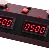 Pendule Echecs / Backgammon - Tactile - Noir LED Rouge - accessoire d'échecs pendule d'échecs - Rouge et Noir