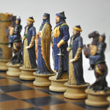 Pièces d’échecs Croisés / Sarazins - Pièces d’échecs décoratives figuratives - Rouge et Noir