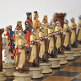 Pièces d’échecs Croisés / Sarazins - Pièces d’échecs décoratives figuratives - Rouge et Noir