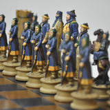 Pièces d’échecs Croisés / Sarazins - Pièces d’échecs décoratives figuratives - Rouge et Noir