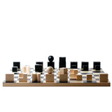 Pièces d'échecs du Bauhaus - jeu d'échecs pièces d'échecs décoratives - Rouge et Noir