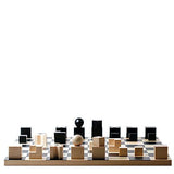 Pièces d'échecs du Bauhaus - jeu d'échecs pièces d'échecs décoratives - Rouge et Noir