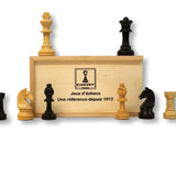 Pièces d'échecs en Buis CHAVET - Fabrication française - jeu d'échecs pièces d'échecs classiques - Rouge et Noir