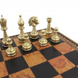 Pièces d'échecs en métal - Flowered - Fait à la main - jeu d'échecs pièces d'échecs classiques et décoratives - Rouge et Noir